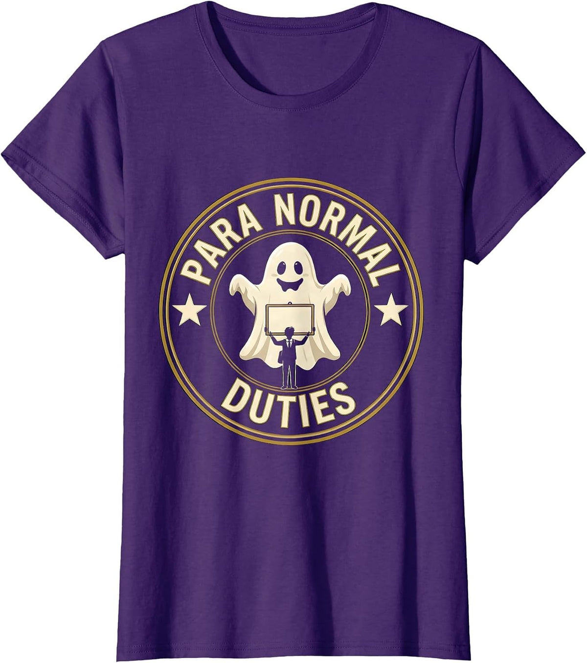 Women's Para Normal Duties Ghost Para Normal Activities SPED Teacher T-Shirt - Purple
