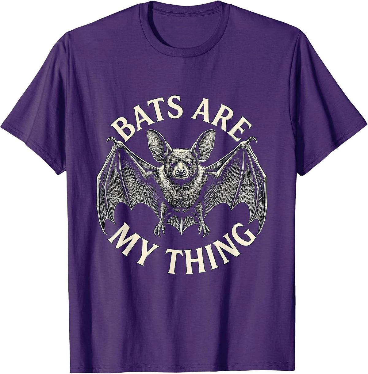 Bats Are My Thing Funny Bat Lover Wildlife Conservation T-Shirt - Purple