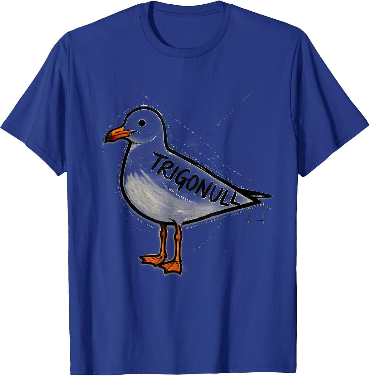 Trigonull Triangle Seagull Bird Pun Funny Math Teacher T-Shirt - Royal Blue