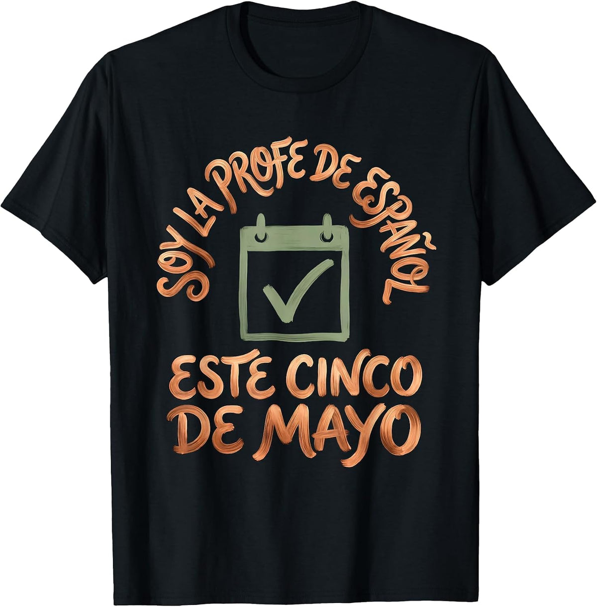 Men's Soy la Profe de Español Este Cinco de Mayo Teacher T-Shirt - Black
