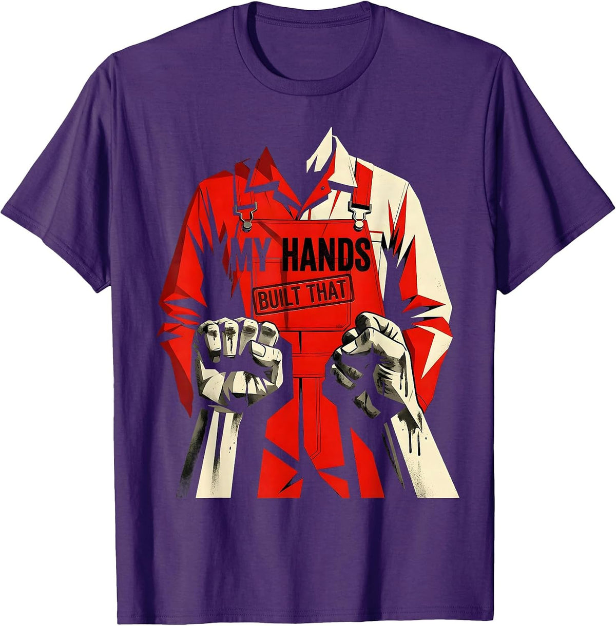 My Hands Built That Mechanic Pride Design T-Shirt - Purple