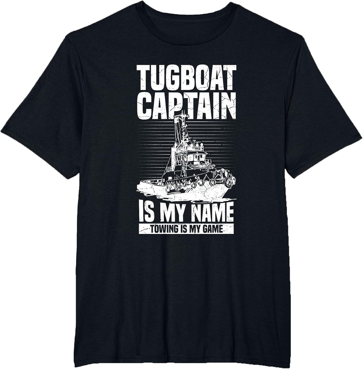 Towboat Operator & Tugboat Quote for a Tugboat Captain T-Shirt - Black