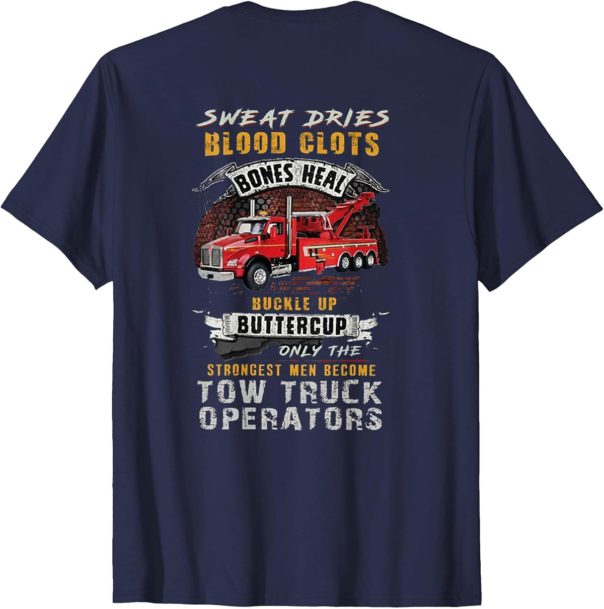 Strongest Tow Truck Operator T-Shirt - Navy Blue