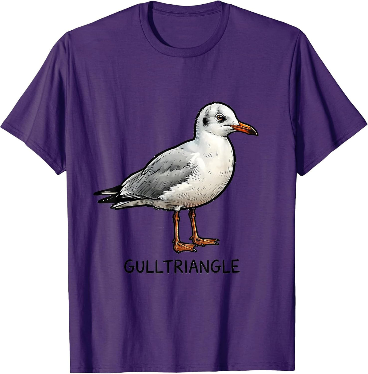 Gulltriangle Funny Bird Pun Math Teacher Geometry Humor T-Shirt - Purple