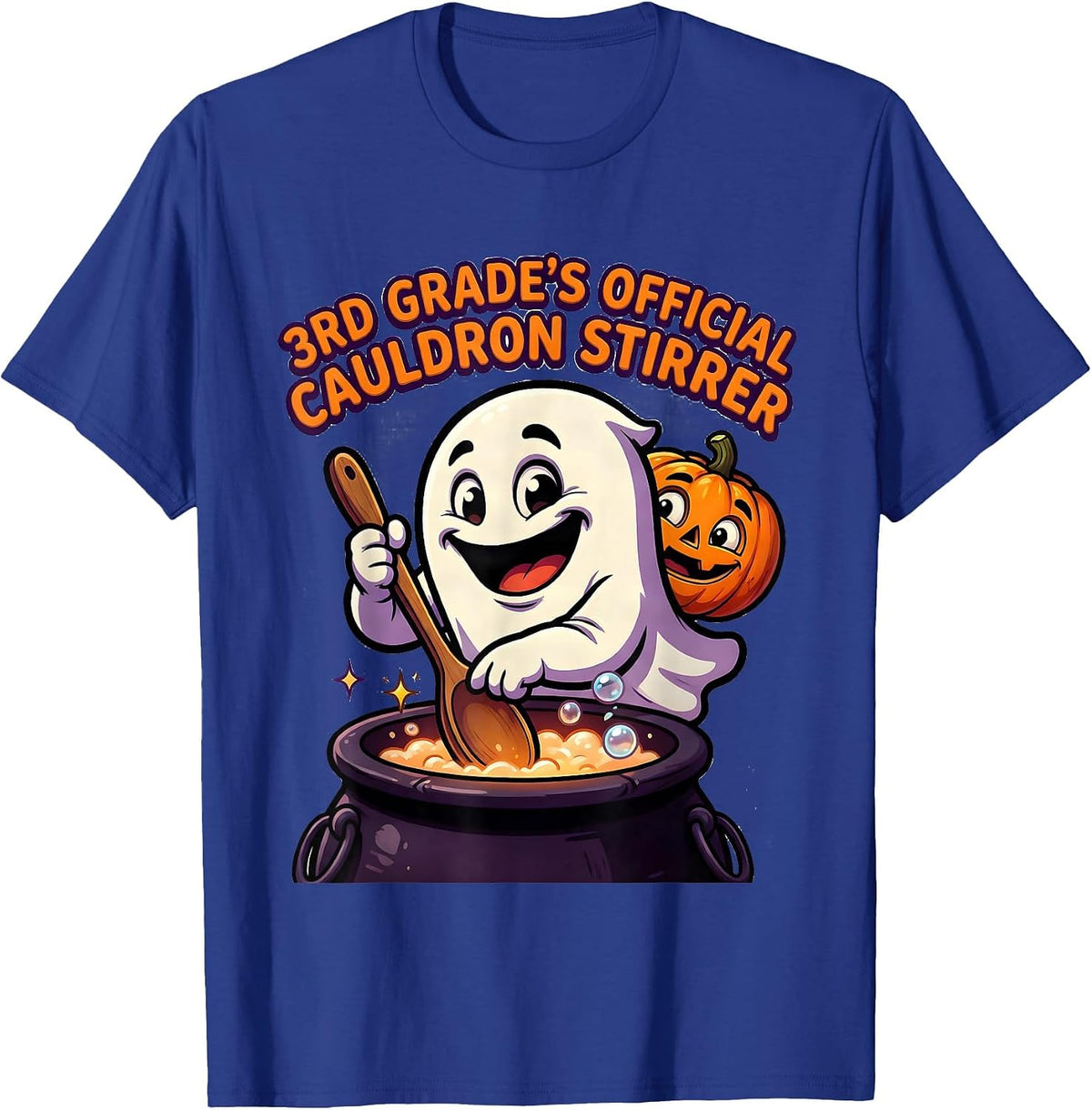 3rd Grade's Official Cauldron Stirrer Spooky Third Grade T-Shirt - Royal Blue