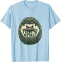 Men's I Keep To Myself Funny Hedgehog Lover Cute Animal Humor T-Shirt - Baby Blue