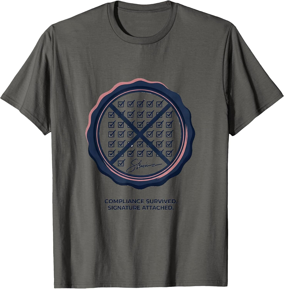 Men's Compliance Survived, Signature Attached Special Education T-Shirt - Asphalt Grey