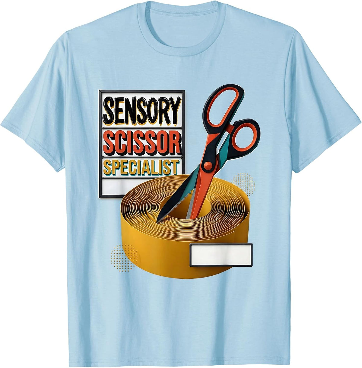 Men's Sensory Scissor Specialist Occupational Therapy Sensory T-Shirt - Baby Blue