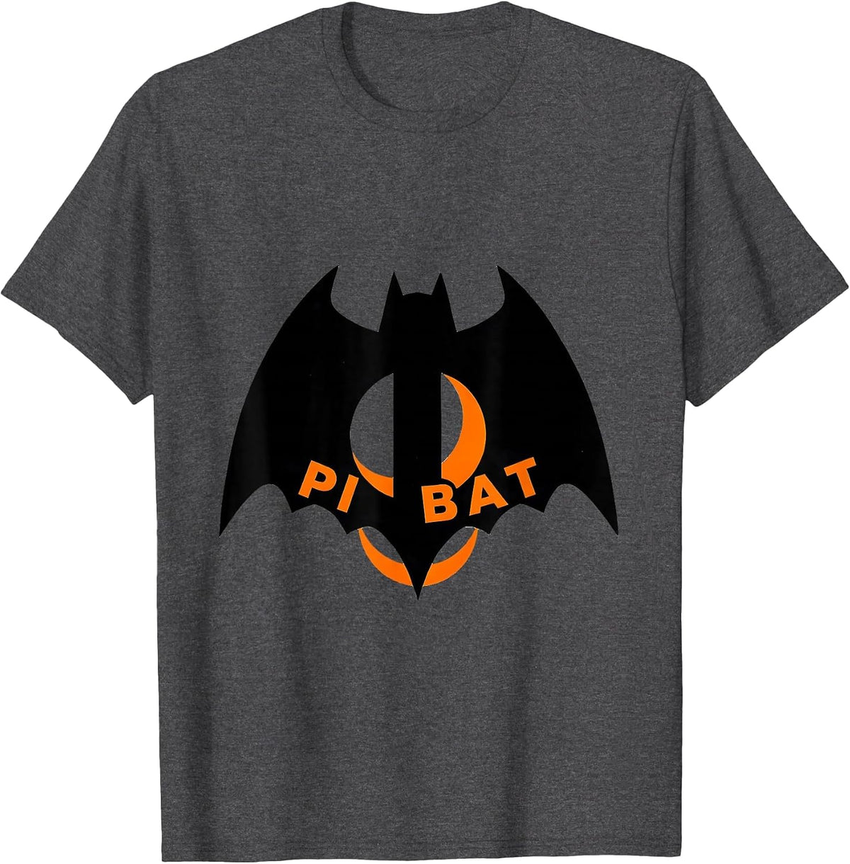 Men's Pi Bat Funny Math Teacher Halloween Costume T-Shirt - Dark Heather Grey