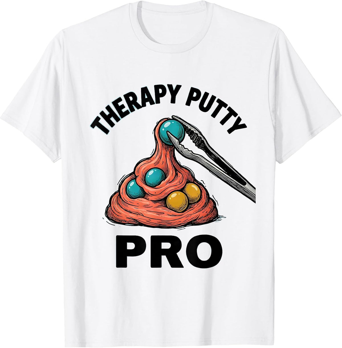 Men's Therapy Putty Pro Occupational Therapy Sensory Processing T-Shirt - White