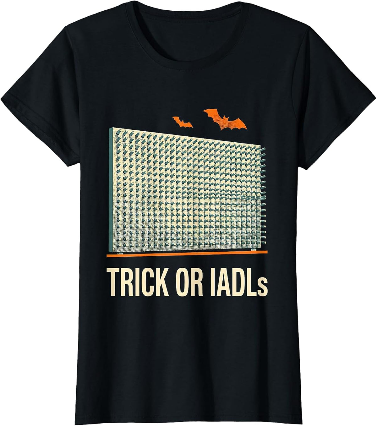 Women's Trick Or IADLs Funny Occupational Therapy Halloween T-Shirt - Black
