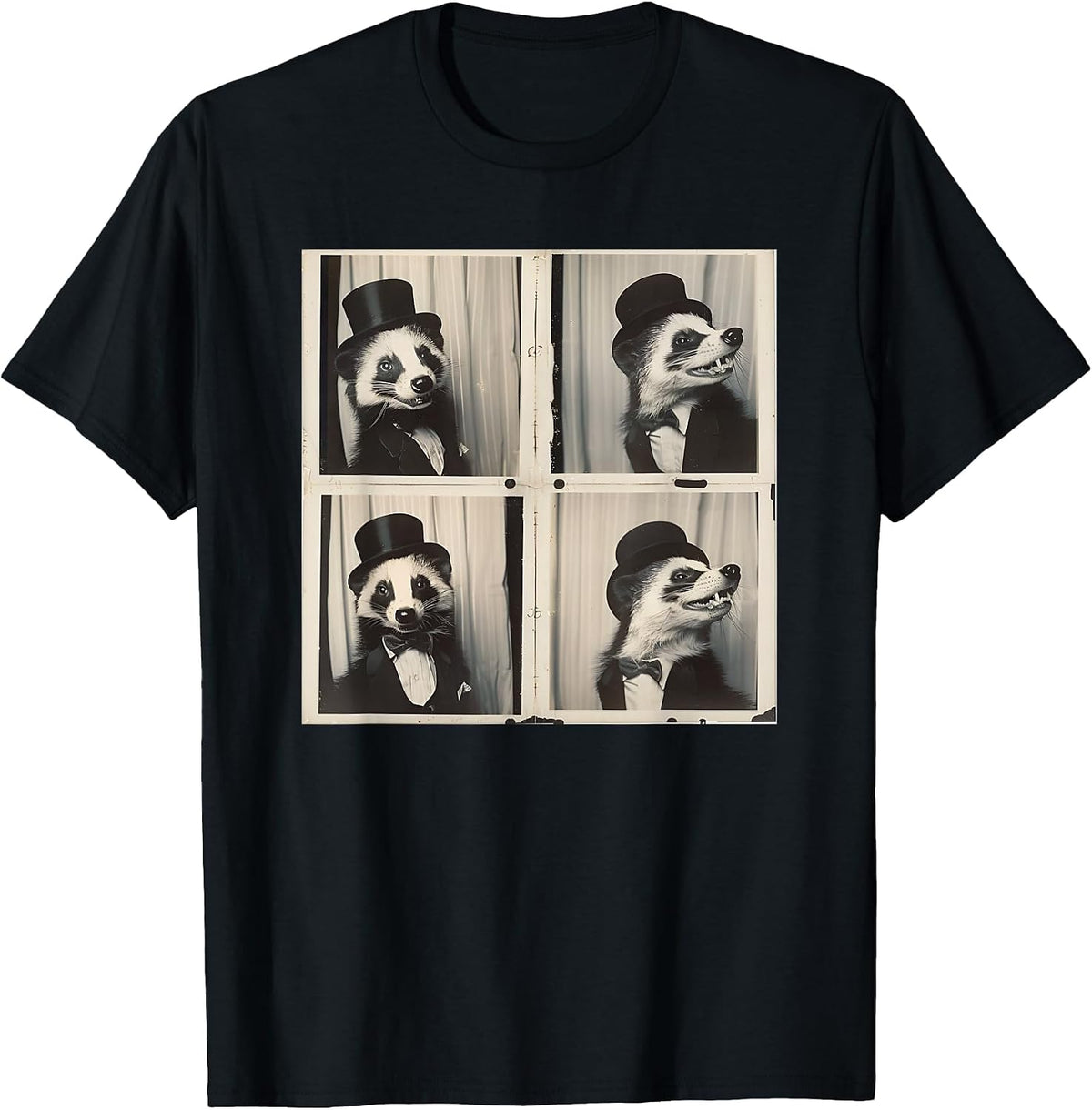 Honey Badger Photo Booth T-Shirt - Black