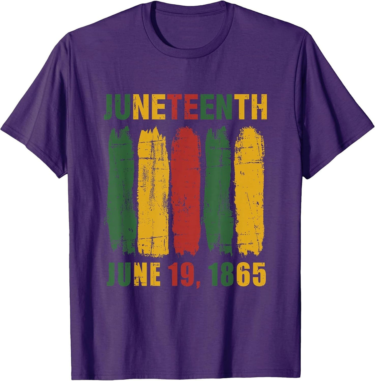 Juneteenth African Flag for Black History Pride Since 1865 T-Shirt - Purple