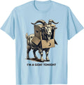 Men's I'm A Goat Tonight Funny Goat Costume Halloween Party T-Shirt - Baby Blue