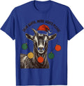 Dear Santa, More Goats Please Whimsical Christmas Goat Lover T-Shirt - Royal Blue