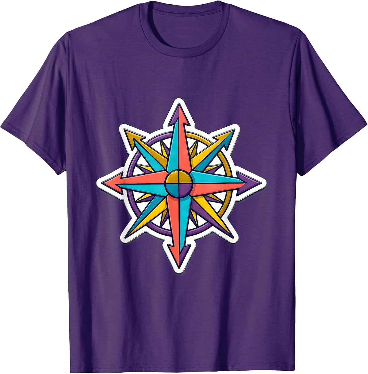Neurodiversity Compass Rose All Directions Art T-Shirt - Purple