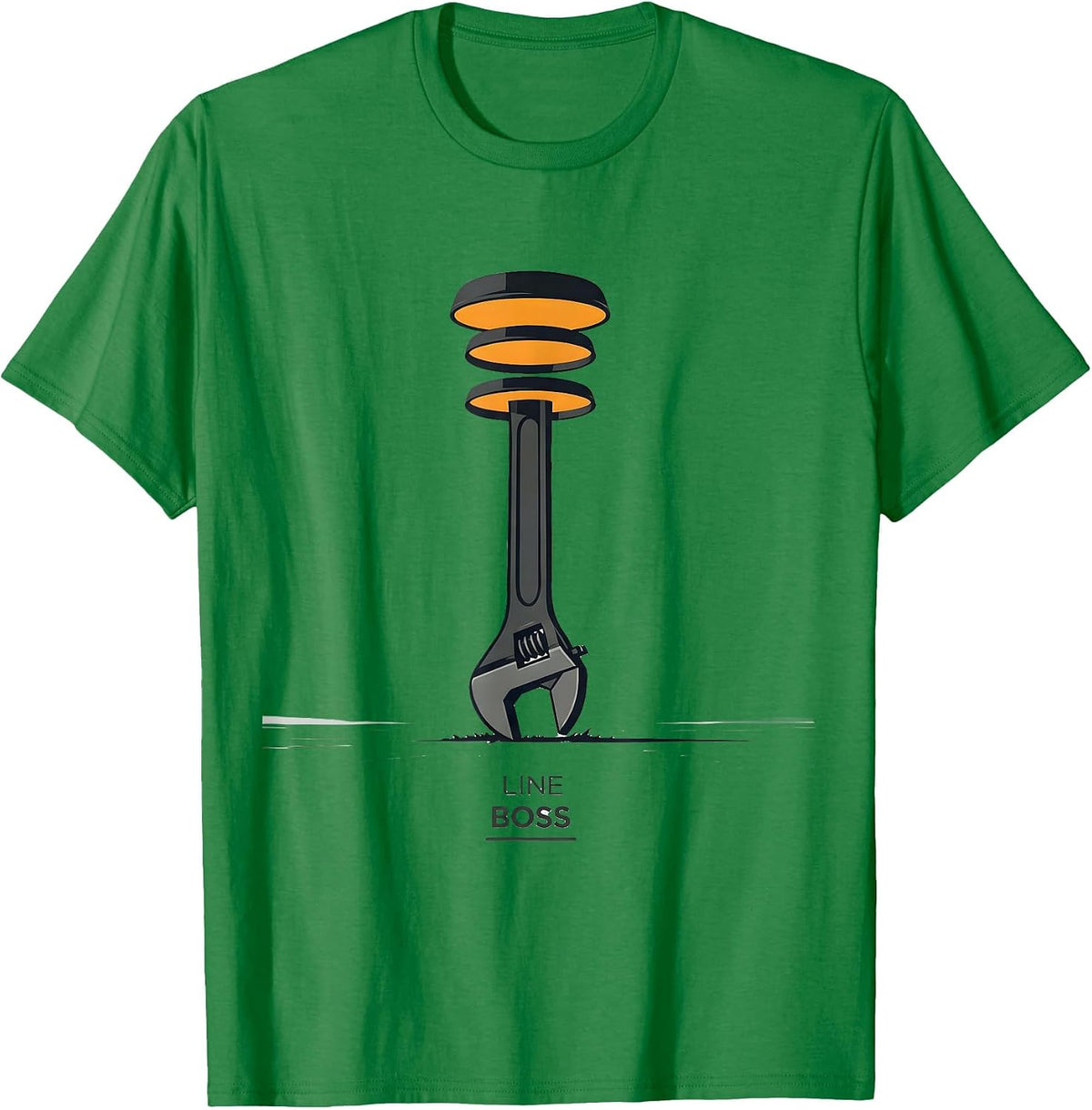 Men's Line Boss Editorial Conceptual Drag Racing RC Car Enthusiast T-Shirt - Kelly Green