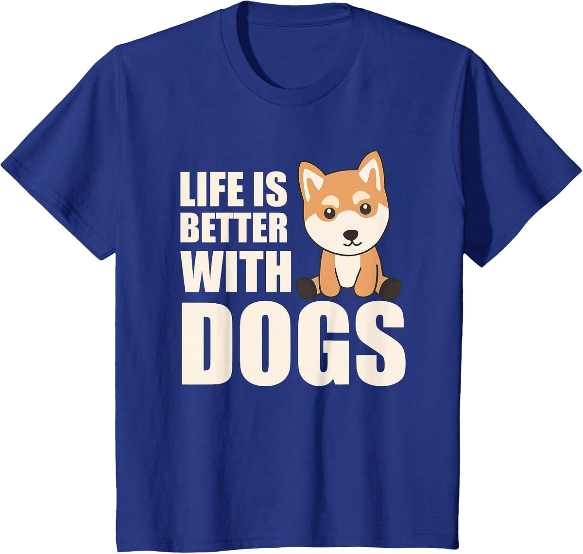 Life is Better with A Shiba Inu T-Shirt - Royal Blue