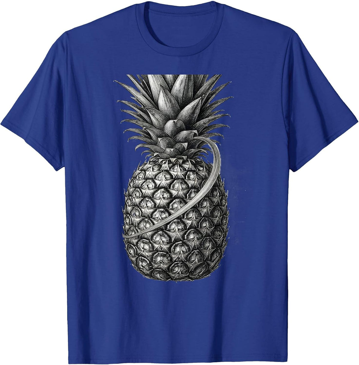 Men's Pineapple Spiral Sacred Geometry Math Enthusiast T-Shirt - Royal Blue