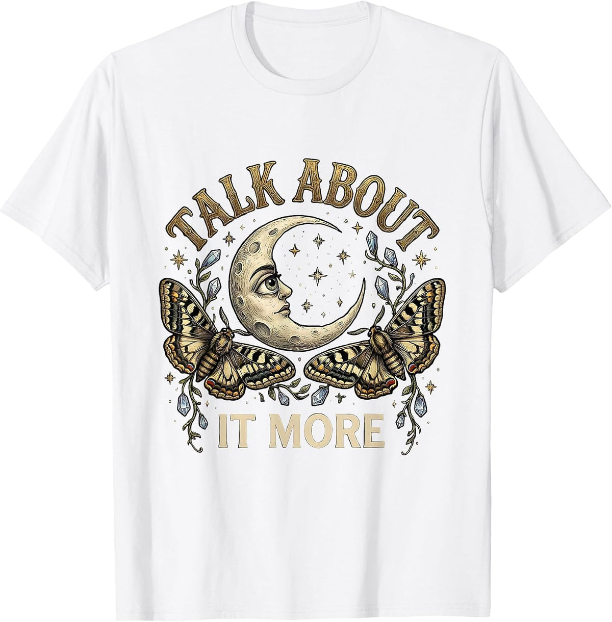 Men's Talk About It More Mental Health Matters Design T-Shirt - White