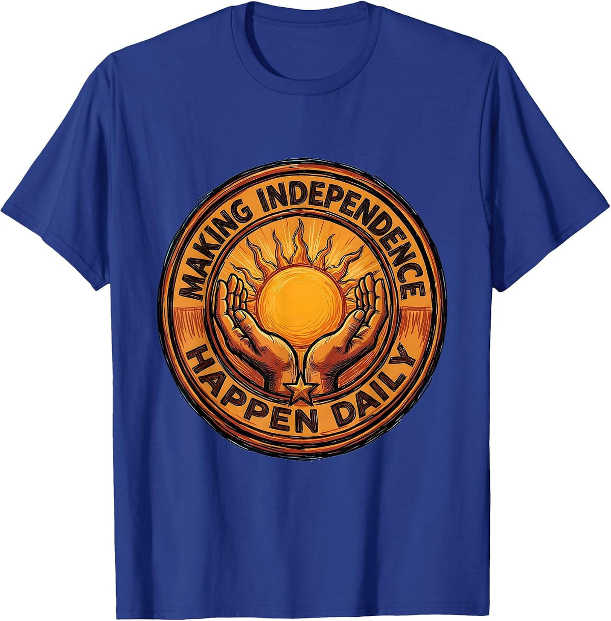Men's Making Independence Happen Daily Occupational Therapy T-Shirt - Royal Blue