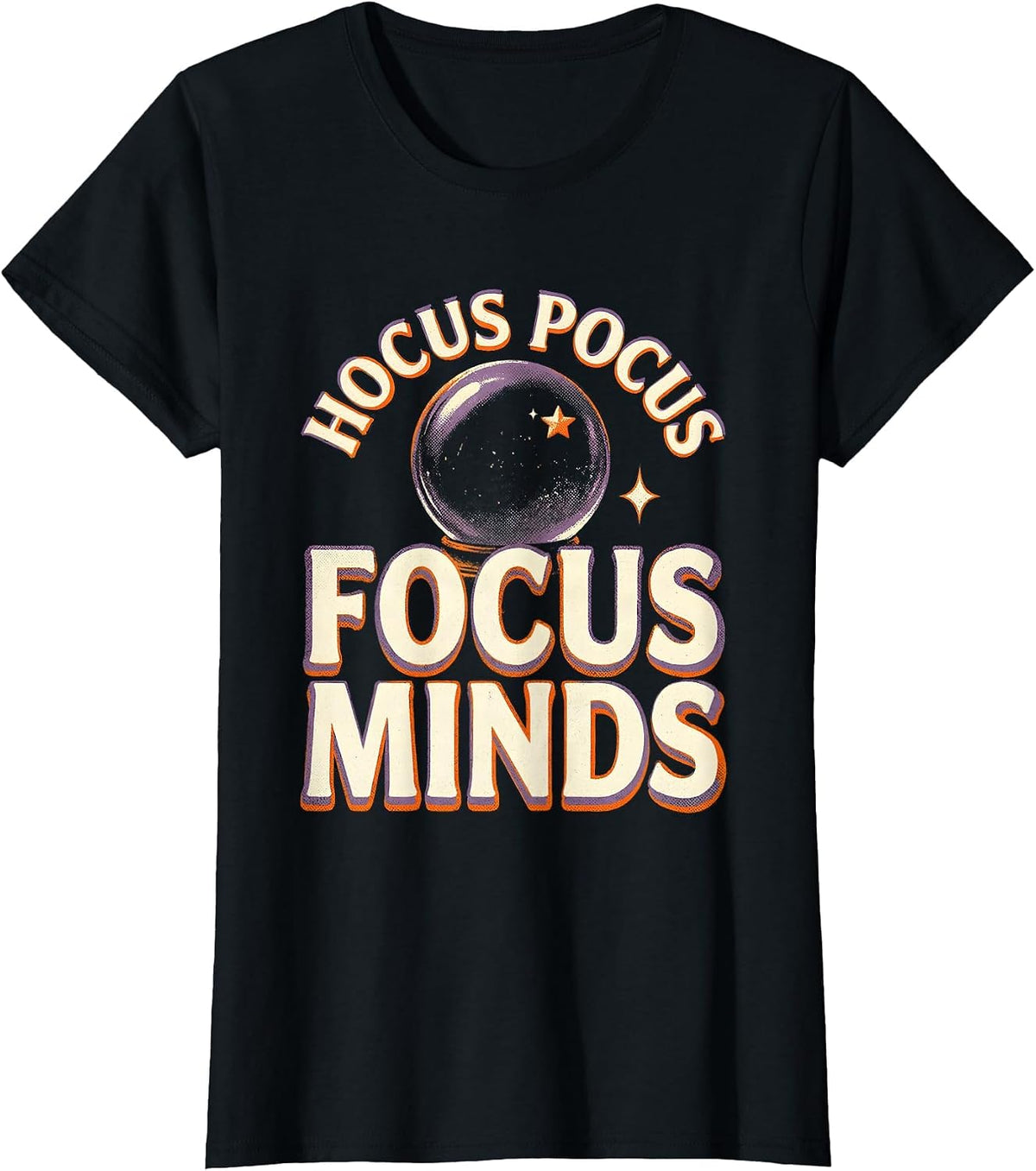 Hocus Pocus Focus Minds Funny Teacher Halloween Costume T-Shirt - Black