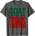 Goat Tidings Funny Animal Christmas Novelty Holiday T-Shirt - Asphalt Grey