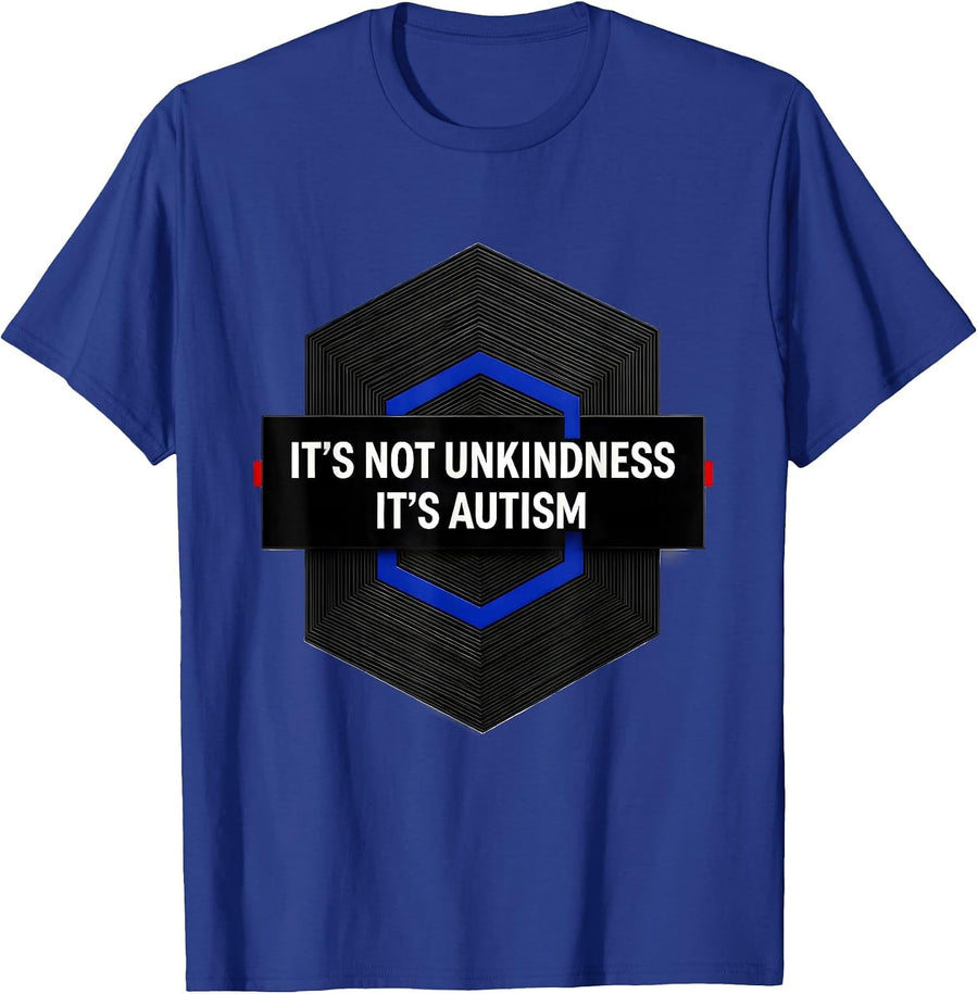 It's Not Unkindness It's Autism Geometric Neurodiversity T-Shirt - Royal Blue