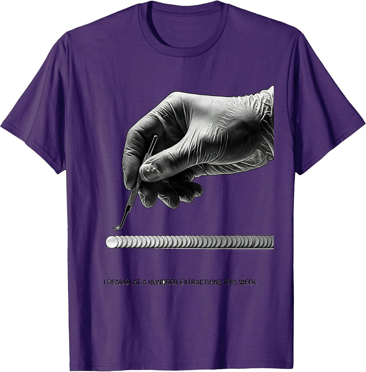 I Peaked At A Hundred Extractions This Week Esthetician T-Shirt - Purple