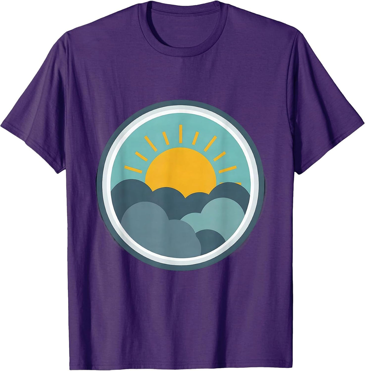 Sun Through Storm Clouds Mental Health Matters T-Shirt - Purple