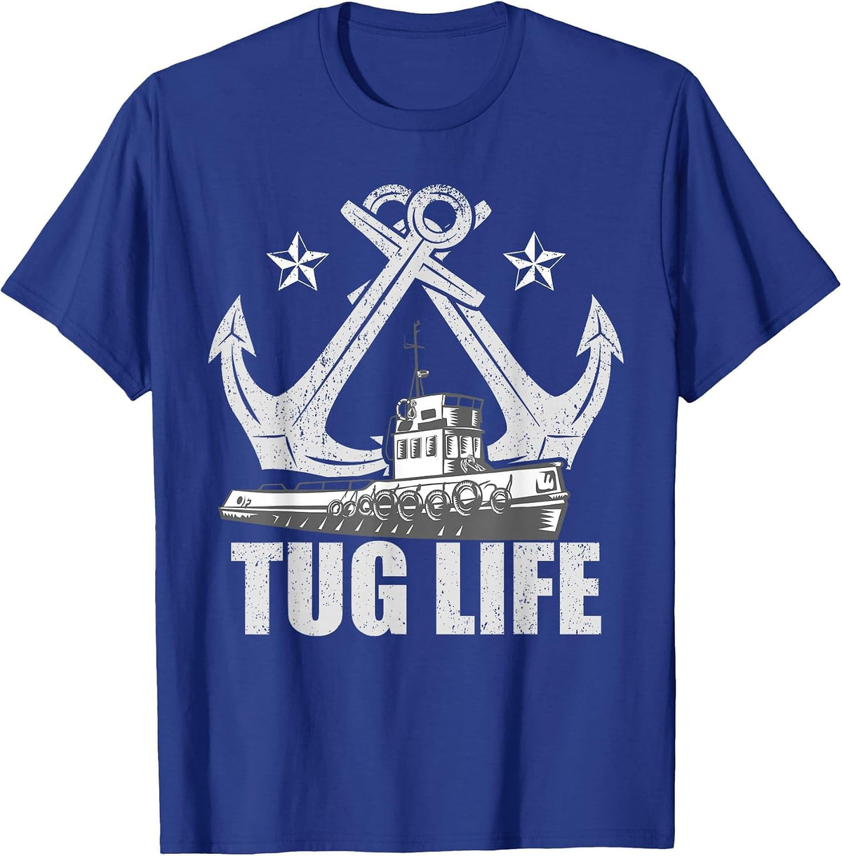 Retro Tugboat Captain Tug Boat T-Shirt - Royal Blue