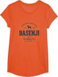 Vintage Basenji Retro T-Shirt - Girls Orange