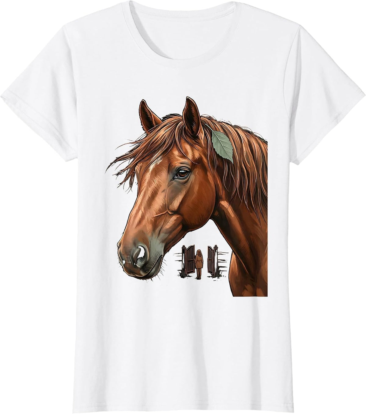Horse Lover Girl Boho Equestrian Humor T-Shirt - White