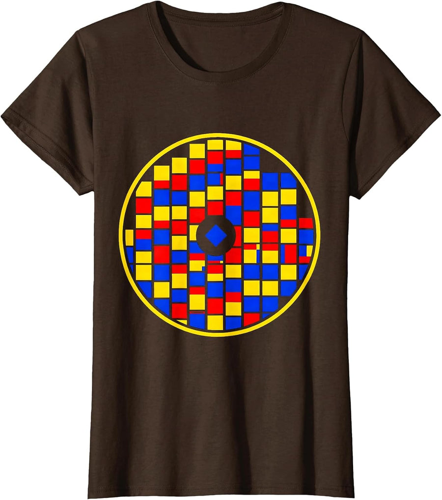 Women's Sealed Badge Numbers Kids 100th Day Of School Math T-Shirt - Brown