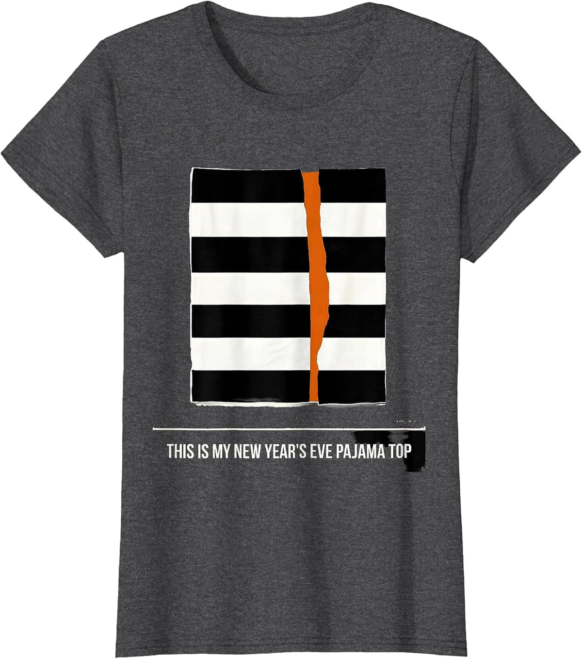 Women's This Is My New Year's Eve Pajama Top Funny Family Party T-Shirt - Dark Heather Grey