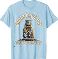 Men's Groundhog Day Deserves Respect Vintage Funny Groundhog Gift T-Shirt - Baby Blue