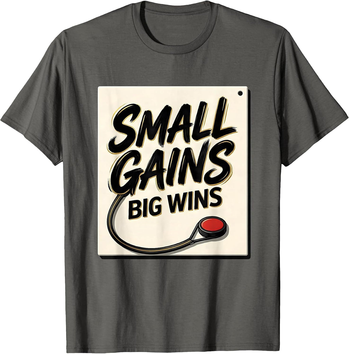 Small Gains, Big Wins Occupational Therapy Physical Therapy T-Shirt - Asphalt Grey