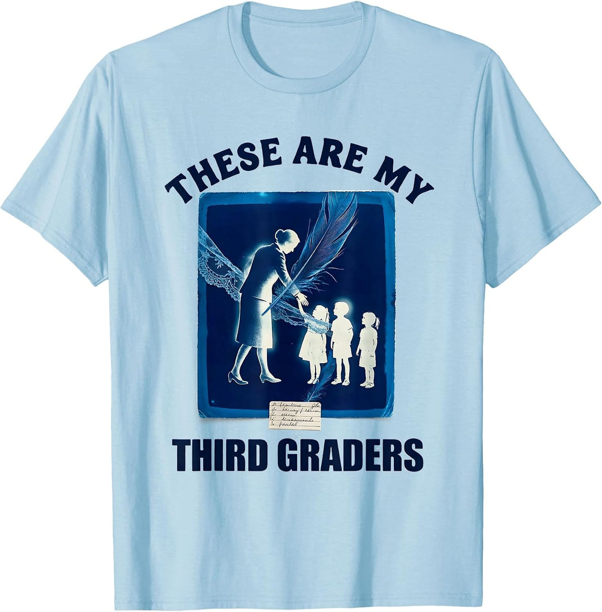 Men's These Are My Third Graders Funny Teacher 3rd Grade Back To T-Shirt - Baby Blue