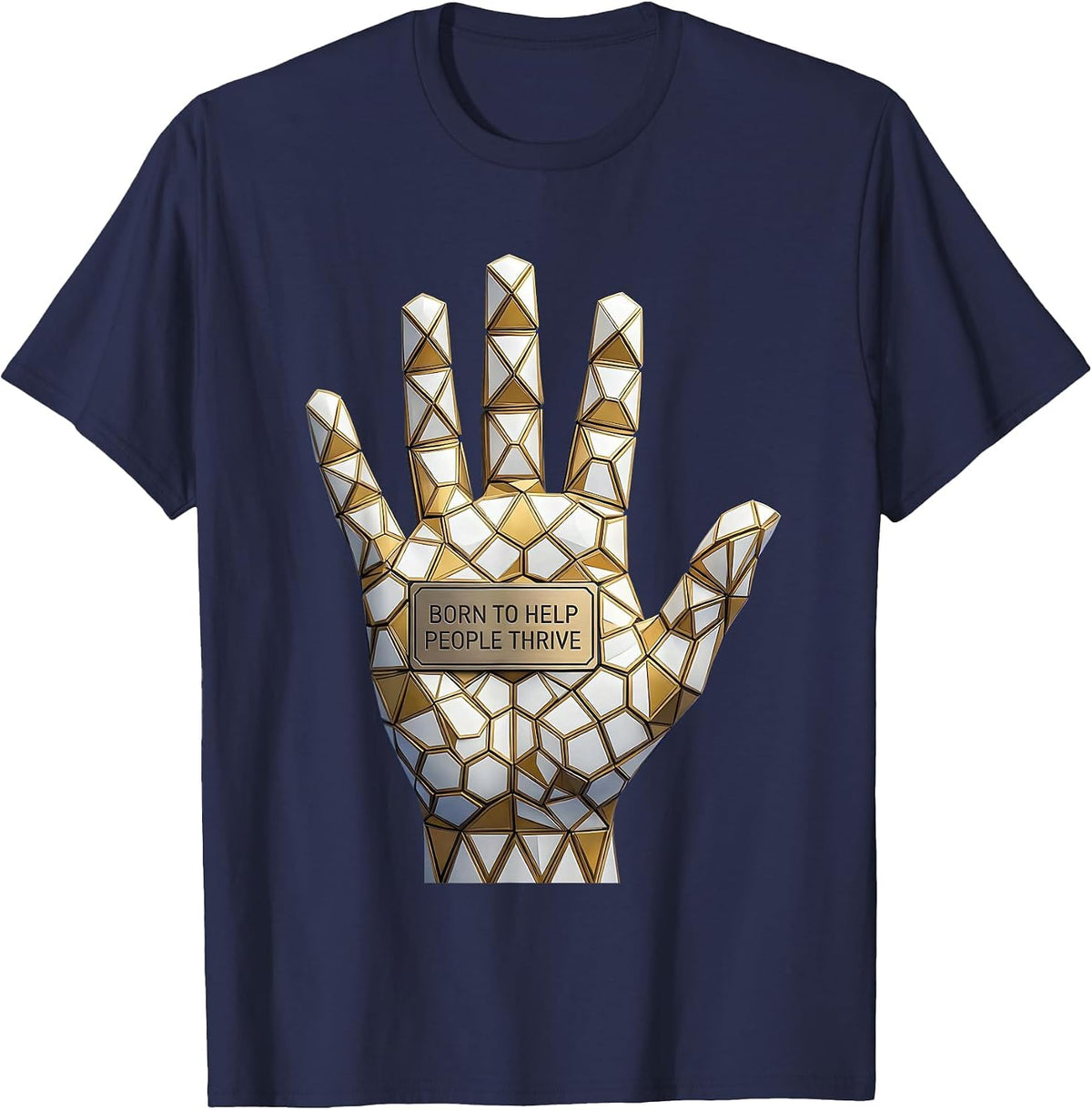 Men's Born to Help People Thrive Occupational Therapy T-Shirt - Navy Blue