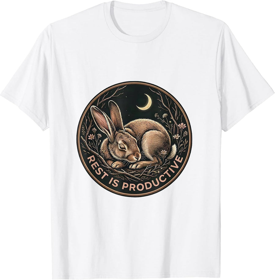 Men's Rest Is Productive Mental Health Matters Design T-Shirt - White