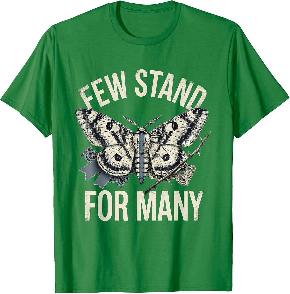 Men's Few Stand for Many Thin Blue Line Design T-Shirt - Kelly Green