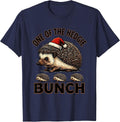 One Of The Hedgie Bunch Cute Hedgehog Christmas Family T-Shirt - Navy Blue