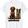 Men's Vizsla Because People Are Creepy Halloween Dog Humor T-Shirt - White