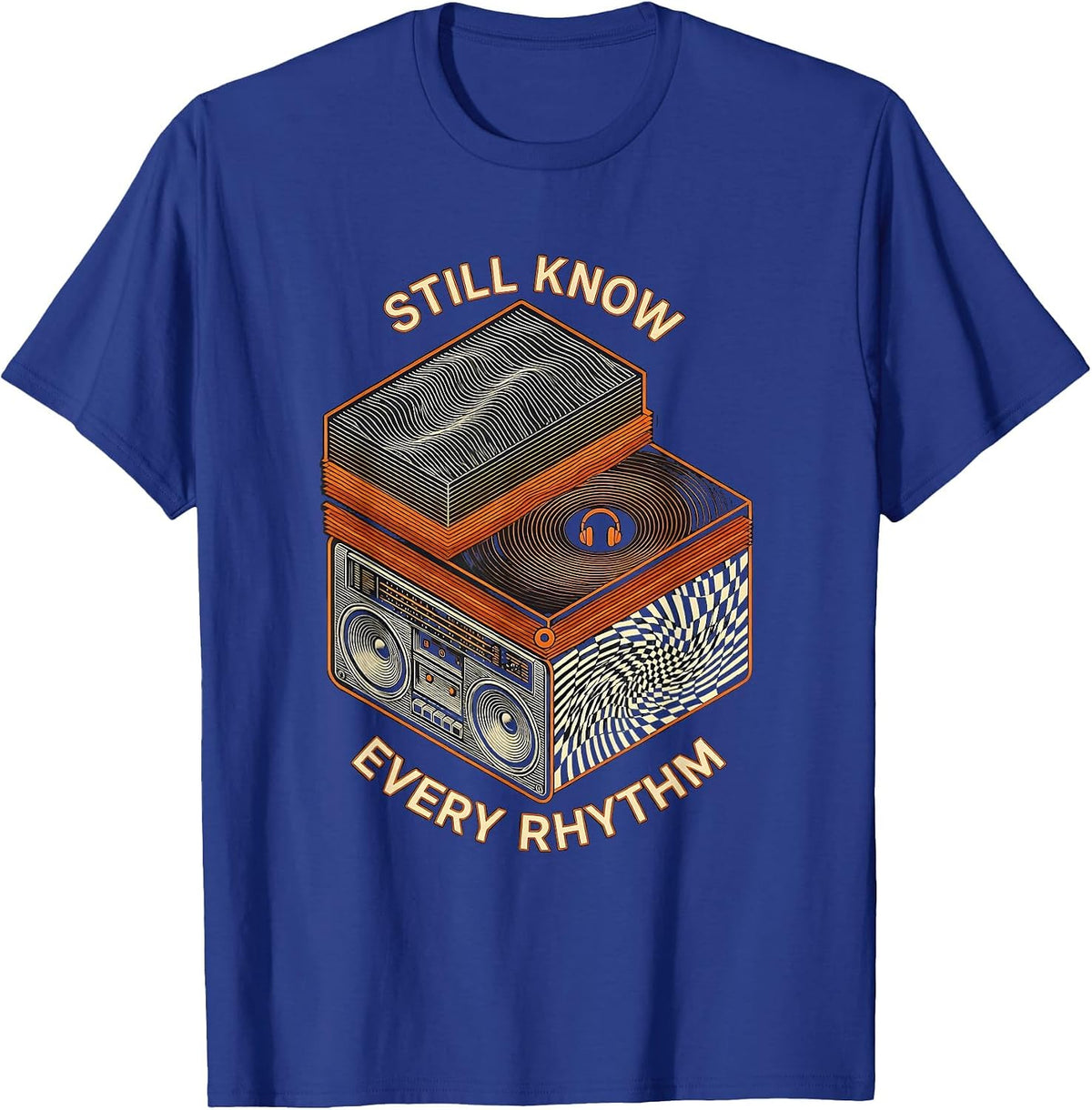 Still Know Every Rhythm 90s R&B Music Fan Op Art T-Shirt - Royal Blue