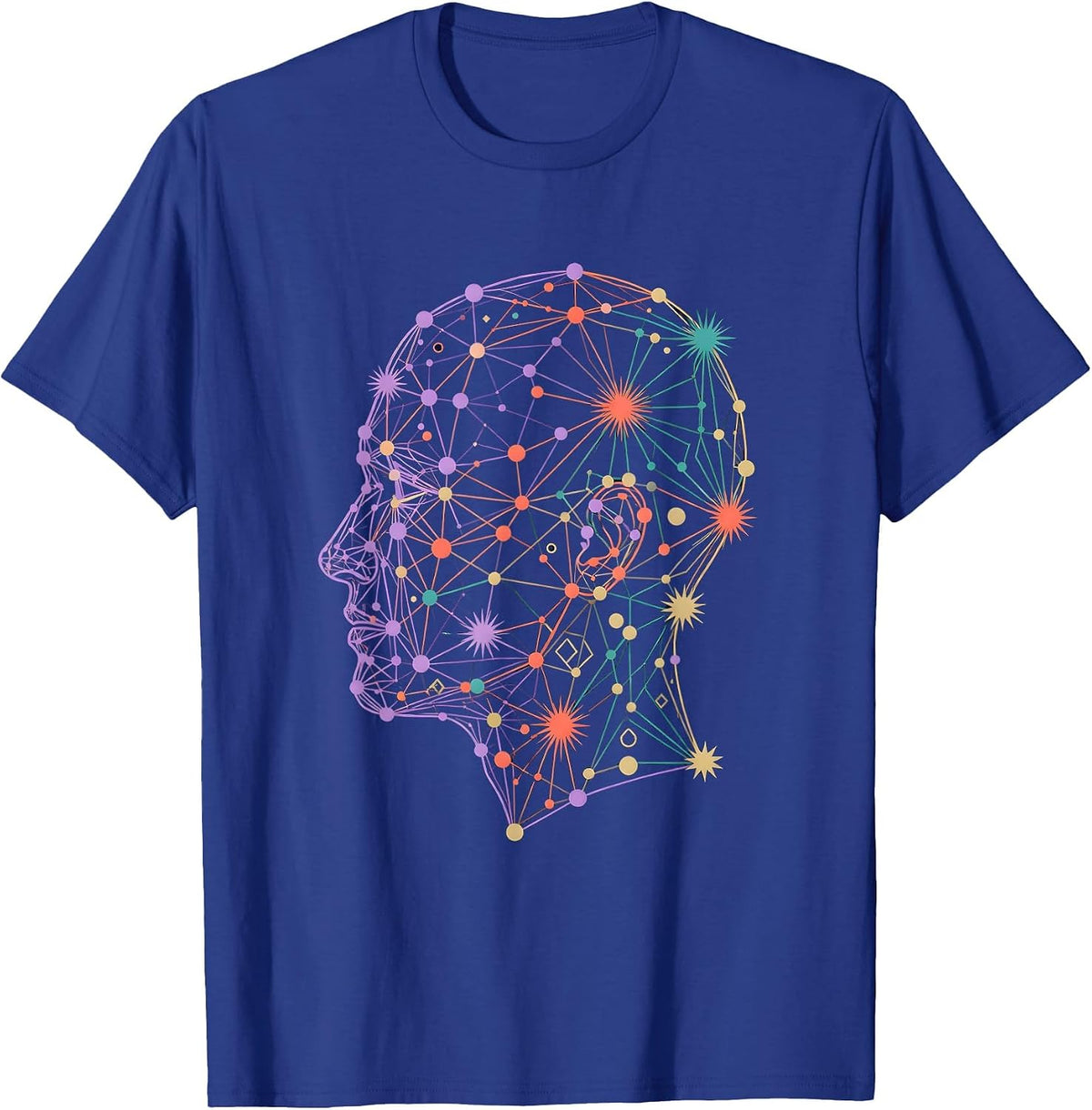 Neurodiversity Constellation Mind Star Map T-Shirt - Royal Blue