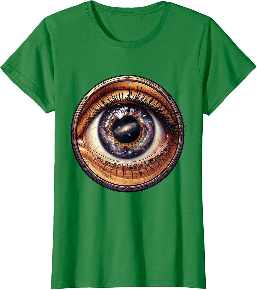 Women's Cosmic Eye Universe Neurodiversity Celebration T-Shirt - Kelly Green