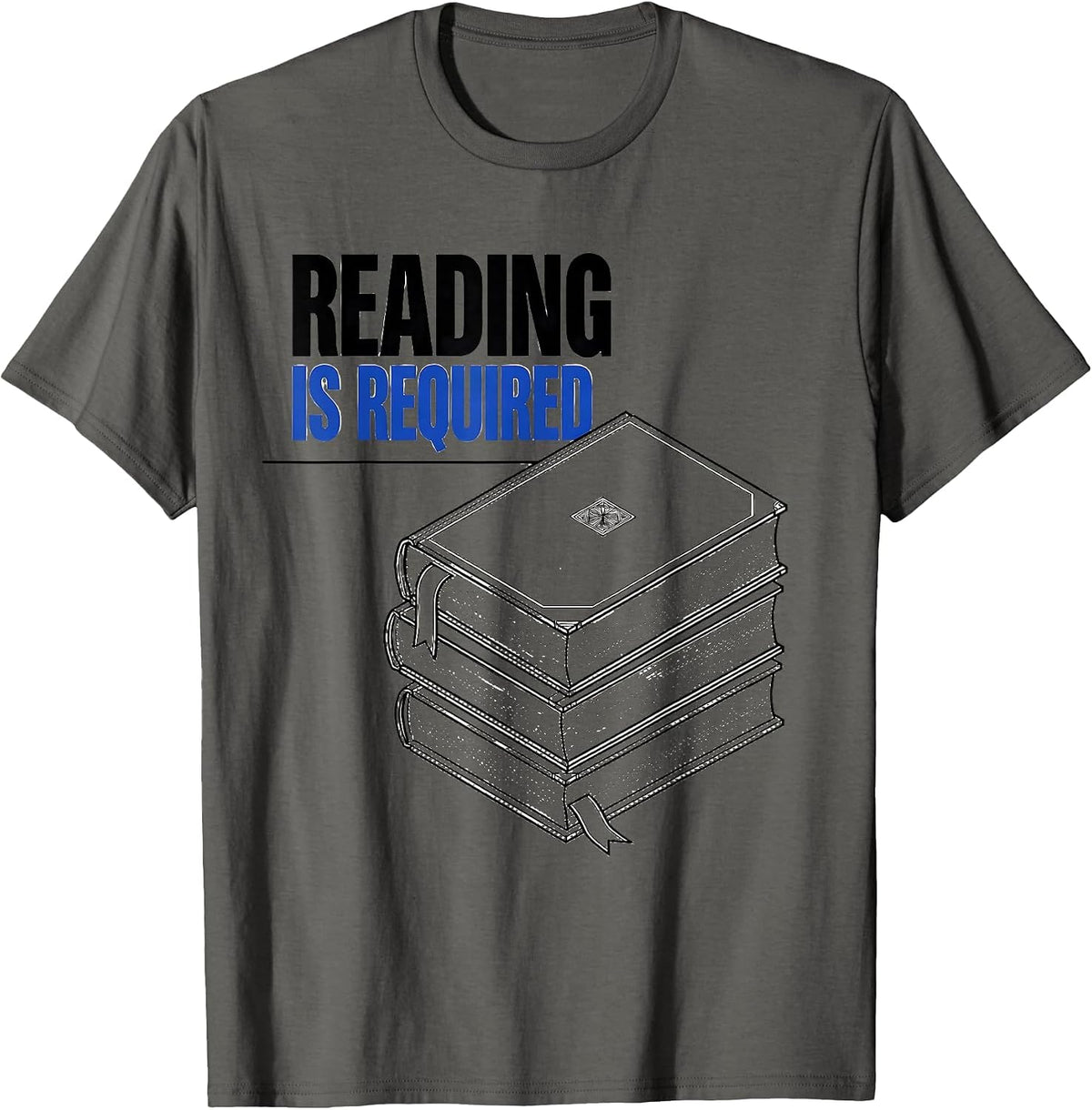 Reading Is Required English Lit Teacher Swiss International T-Shirt - Asphalt Grey