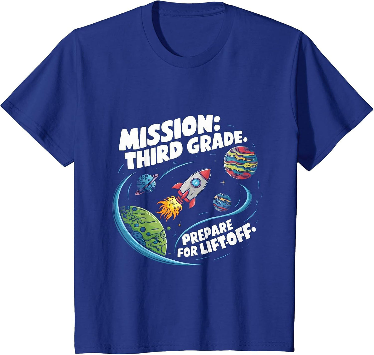 Space Astronaut 3rd Grade Back to School Student Teacher T-Shirt - Royal Blue
