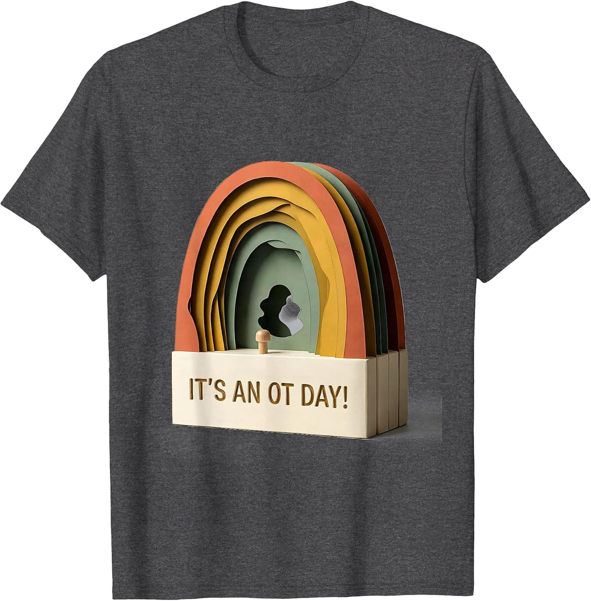 Men's It's An OT Day! Retro Occupational Therapy OT Month T-Shirt - Dark Heather Grey