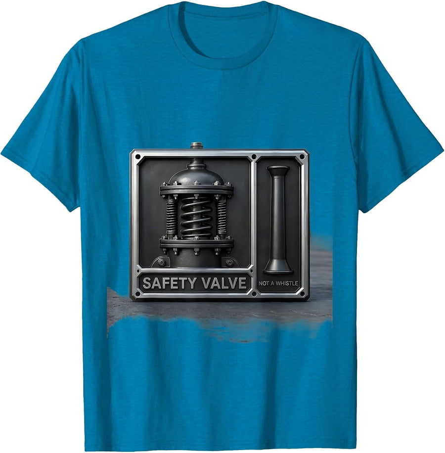It's A Safety Valve, Not A Whistle Funny Train Enthusiast T-Shirt - Sapphire Blue